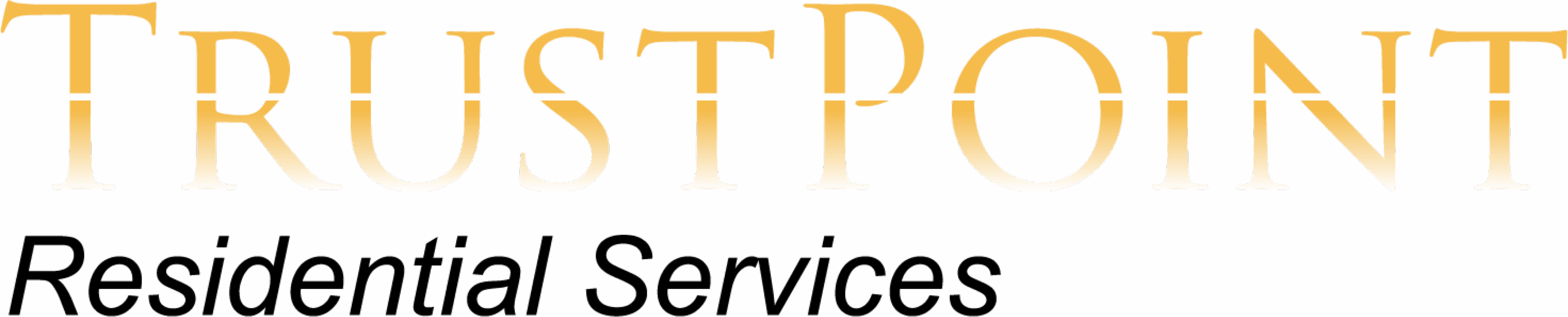 Logo with golden letters 'TP' and black text below.